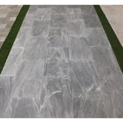 Icelandic Blue Sky 16x24 Sandblasted & Brushed Marble Paver