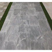 Icelandic Blue Sky 16x24x2 Tumbled Marble Single Bullnose Pool Coping