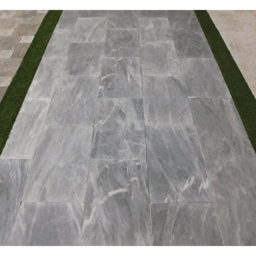 Icelandic Blue Sky 16x24x2 Tumbled Marble Single Bullnose Pool Coping