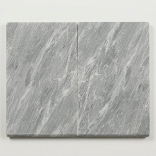 Icelandic Blue Sky 16x24x2 Tumbled Marble Single Bullnose Pool Coping close-up