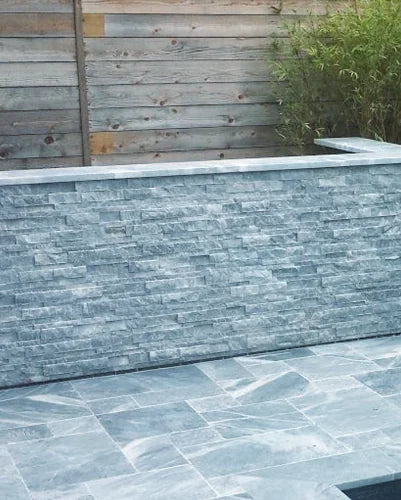 Icelandic Blue Sky 7x10x7 Split-Face Marble Trim