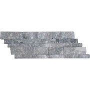 Icelandic Blue Sky 7x19.75 Split-Face Marble Ledger Stone