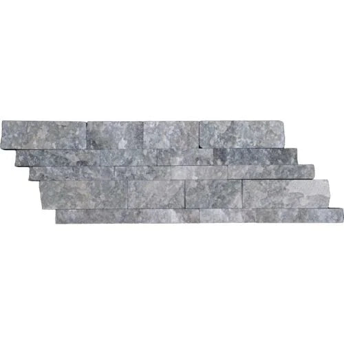 Icelandic Blue Sky 7x19.75 Split-Face Marble Ledger Stone