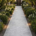 Icelandic Blue Sky 6x12 Sandblasted Marble Paver — Garden path