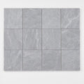 Icelandic Blue Sky 6x6 Sandblasted Marble Paver close-up