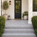 Icelandic Blue Sky 6x6 Sandblasted Marble Paver — Front Yard front porch