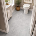 Icelandic Blue Sky 6x6 Tumbled Marble Tile — Bathroom floor