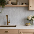 Icelandic Blue Sky 6x6 Tumbled Marble Tile — Kitchen backsplash