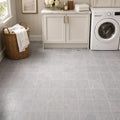 Icelandic Blue Sky 6x6 Tumbled Marble Tile — Laundry Room floor
