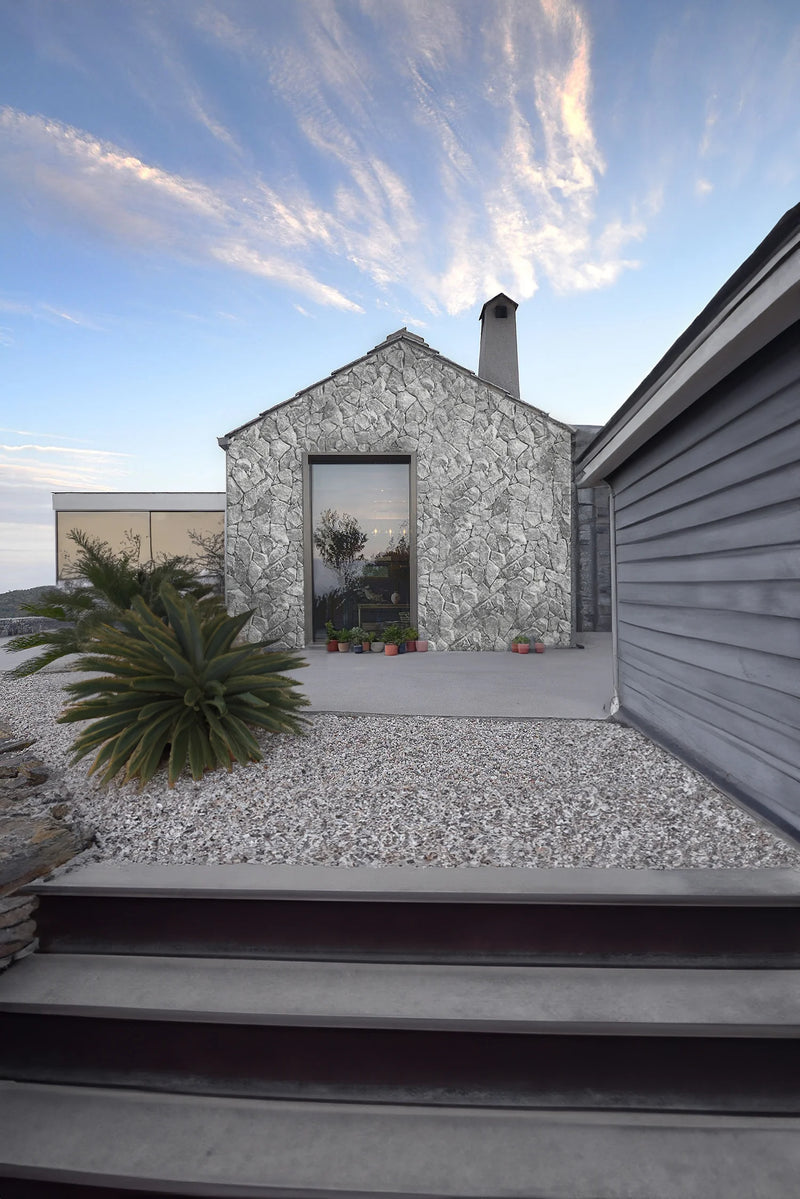 Icelandic Blue Sky Irregular Marble Veneer Trim