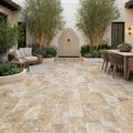 Icelandic Blue Sky Marble Paver 12x24 Tumbled 1.25 inch — Courtyard paving
