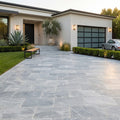 Icelandic Blue Sky Marble Paver 12x24 Tumbled 2 inch — Front Yard driveway