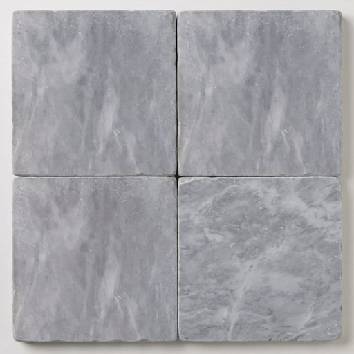 Icelandic Blue Sky Marble Paver 16x16 Tumbled 1.25 inch close-up