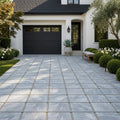 Icelandic Blue Sky Marble Paver 16x16 Tumbled 1.25 inch — Front Yard driveway