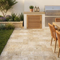 Blue Sky Marble Paver, Icelandic, 6x12 Tumbled, 1.25 in — Backyard patio