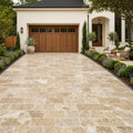 Blue Sky Marble Paver, Icelandic, 6x12 Tumbled, 1.25 in — Front Yard driveway