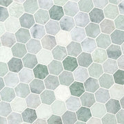 Icelandic Green 2" Hexagon Polished Marble Mosaic Tile