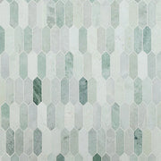 Icelandic Green Picket Polished Marble Mosaic Tile