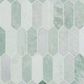 Icelandic Green Picket Polished Marble Mosaic Tile