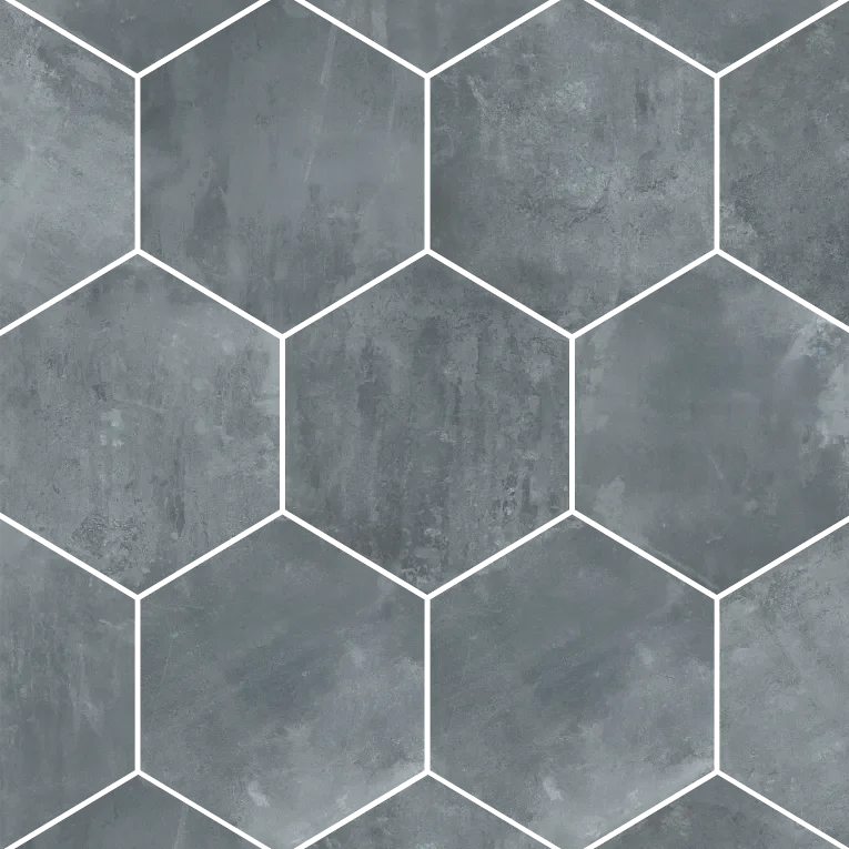 Icon Series Black 20x24 Hexagon Matte Porcelain Tile