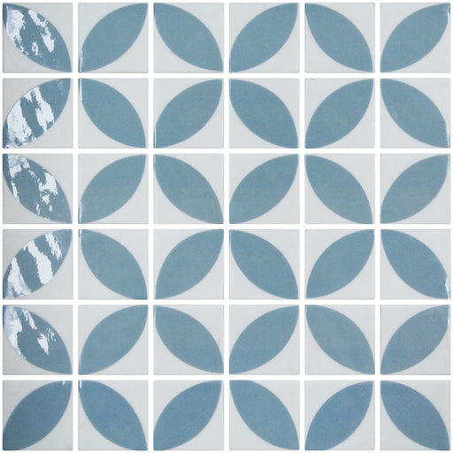 Icon Penta Dahlia Alice MS Blue 2x2 Matte-Gloss Glass Mosaic