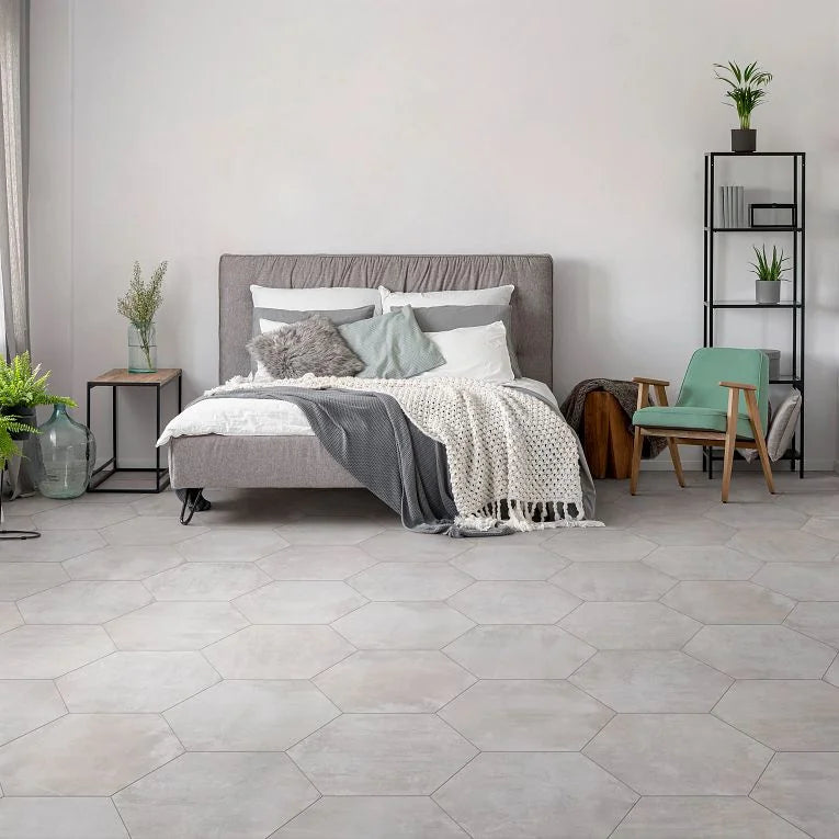 Icon Silver 20x24 Hexagon Matte Porcelain Tile