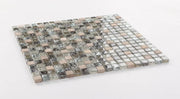 Icy Grey Mini Glass and Stone Mosaic