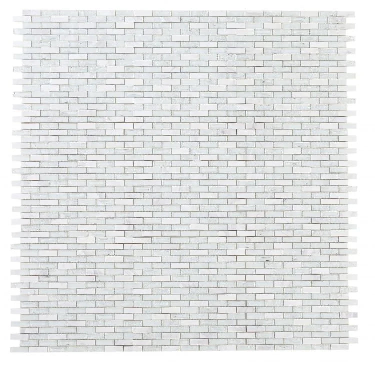 Icy Stack Marble and Glass Mosaic