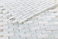 Icy Stack Marble and Glass Mosaic