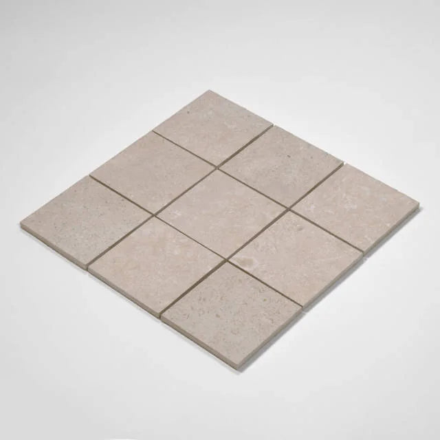 Ikonite Light 4x4 on 12x12 Sheet Honed Porcelain Mosaic Tile