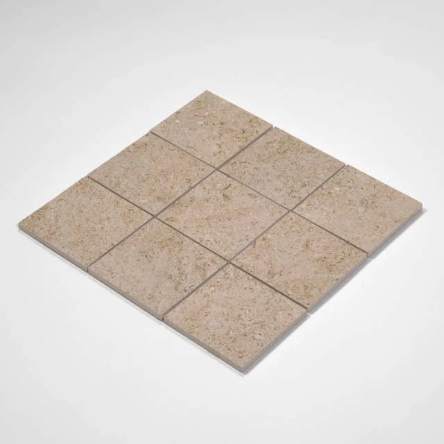 Ikonite Walnut 4x4 on 12x12 Sheet Honed Marble Mosaic