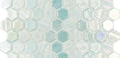 Illusions Light Green 12x12 Hexagon Glass Mosaic Tile