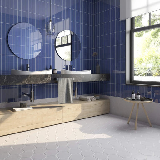 Block Azul Bright 2x10 Glazed Porcelain Tile