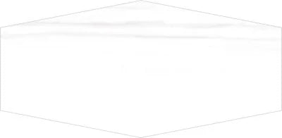 Impero Series Dolomite 9x19 Long Hexagon Polished Marble Look Porcelain Tile