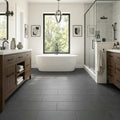 Inca Gray Basalt Tile 12x24 Honed — Primary Bath floor