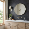 Indian Black Limestone Natural 10 x 24 x 2 Limestone Wall Cap Cap 12x24 tile — Bathroom vanity wall