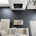 Indian Black Limestone Natural 21 x 21 x 2 Limestone Column Cap Cap 20x20 tile — Family Room floor