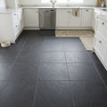Indian Black Limestone Natural 21 x 21 x 2 Limestone Column Cap Cap 20x20 tile — Kitchen floor