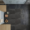 Indian Black Limestone Natural 24 x 24 x 2 Limestone Column Cap Cap 24x24 tile — Kitchen floor