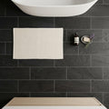 Indian Black Limestone Natural 8 x 24 x 2 Limestone Wall Cap Cap 8x24 tile — Bathroom floor