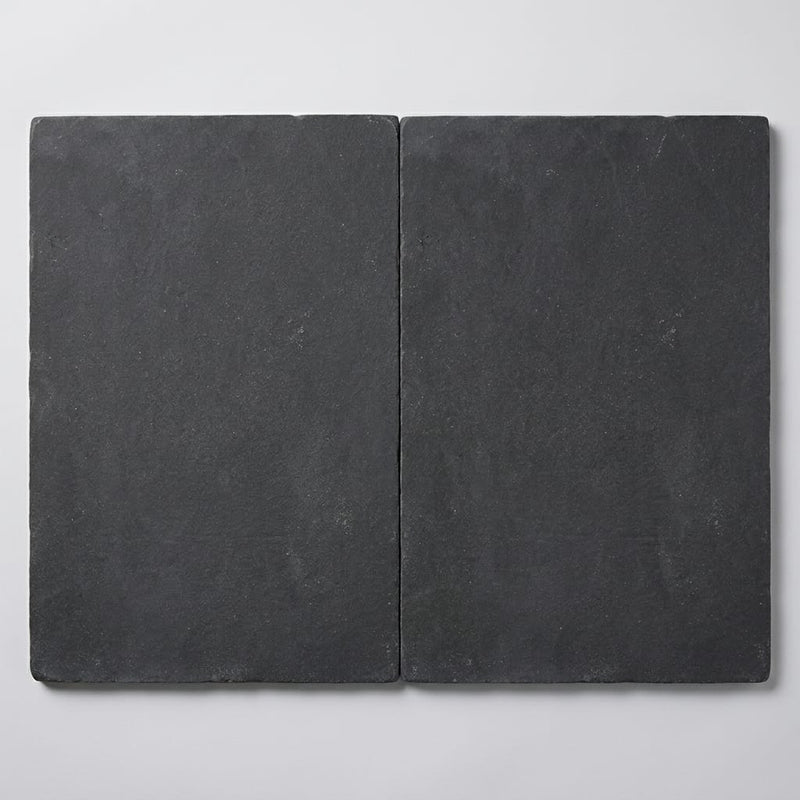 Indian Black Limestone Tumbled 16 x 24 x 1.25 Paver 16x24 close-up