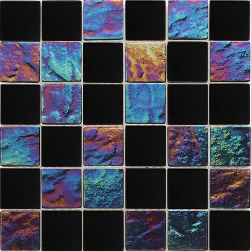 Inspire Black 2x2 Gloss Glass Mosaic Tile