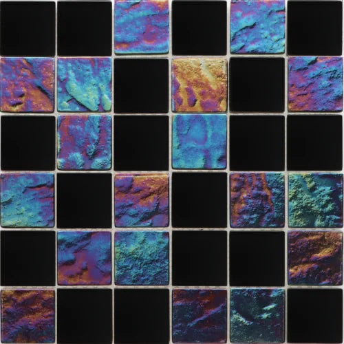 Inspire Black 2x2 Gloss Glass Mosaic Tile