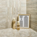Invictus Beige Vein Cut Chevron Mesh Ceramic/Porcelain Mosaic