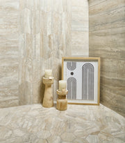 Invictus Beige Vein Cut 2x2 Matte Porcelain Mosaic