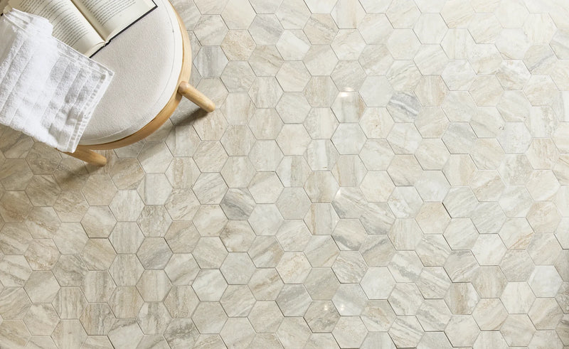 Invictus Beige Vein Cut 2x2 Matte Porcelain Mosaic