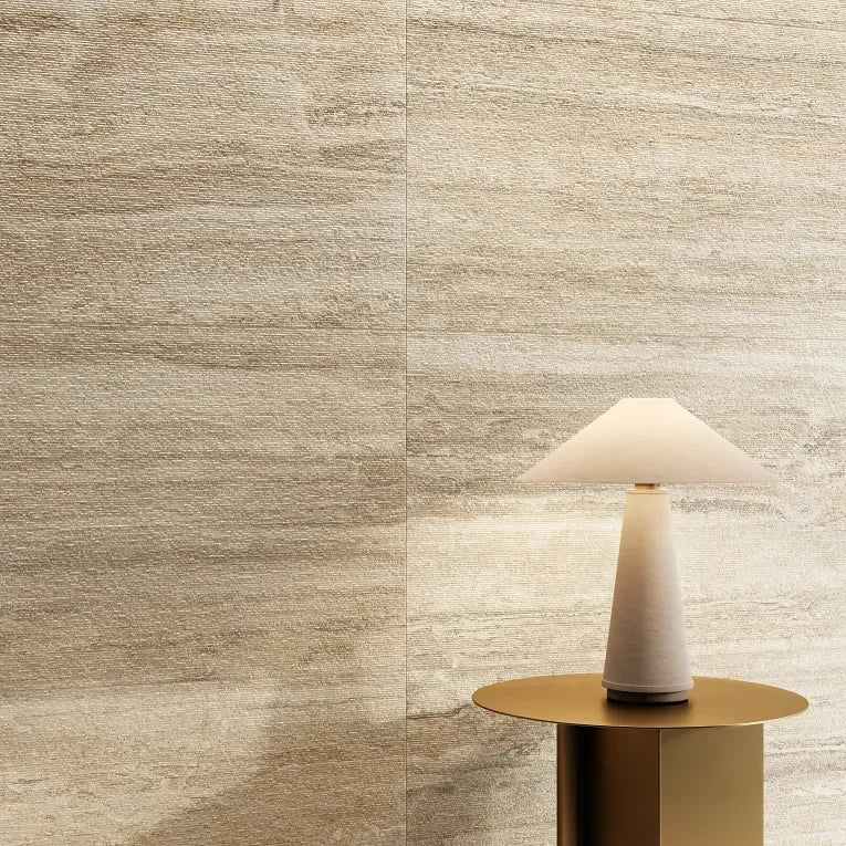 Invictus Beige Vein Cut Chevron Polished Porcelain Mosaic