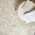 Invictus Beige Vein Cut 4 Inch Hexagon Polished Porcelain Mosaic