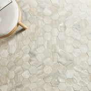 Invictus Beige Vein Cut Chevron Polished Porcelain Mosaic