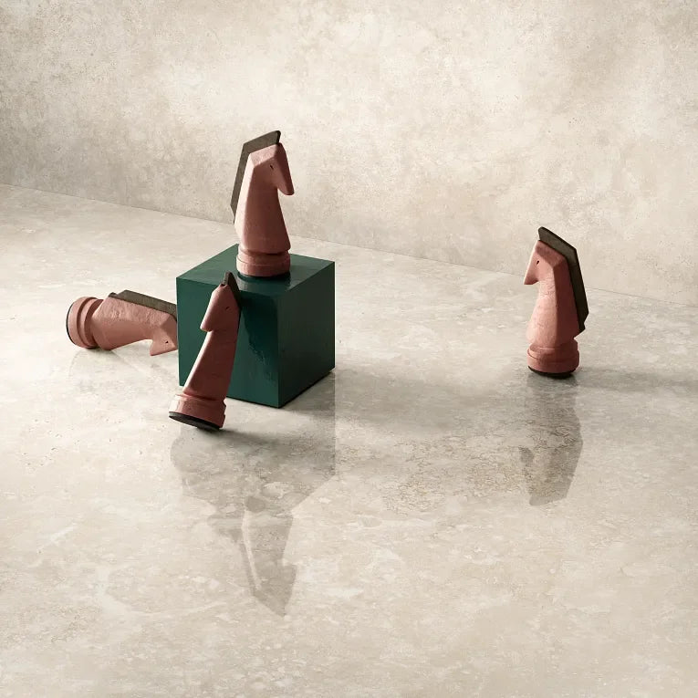 Invictus Ivory Cross Cut 24x24 Polished Porcelain Tile